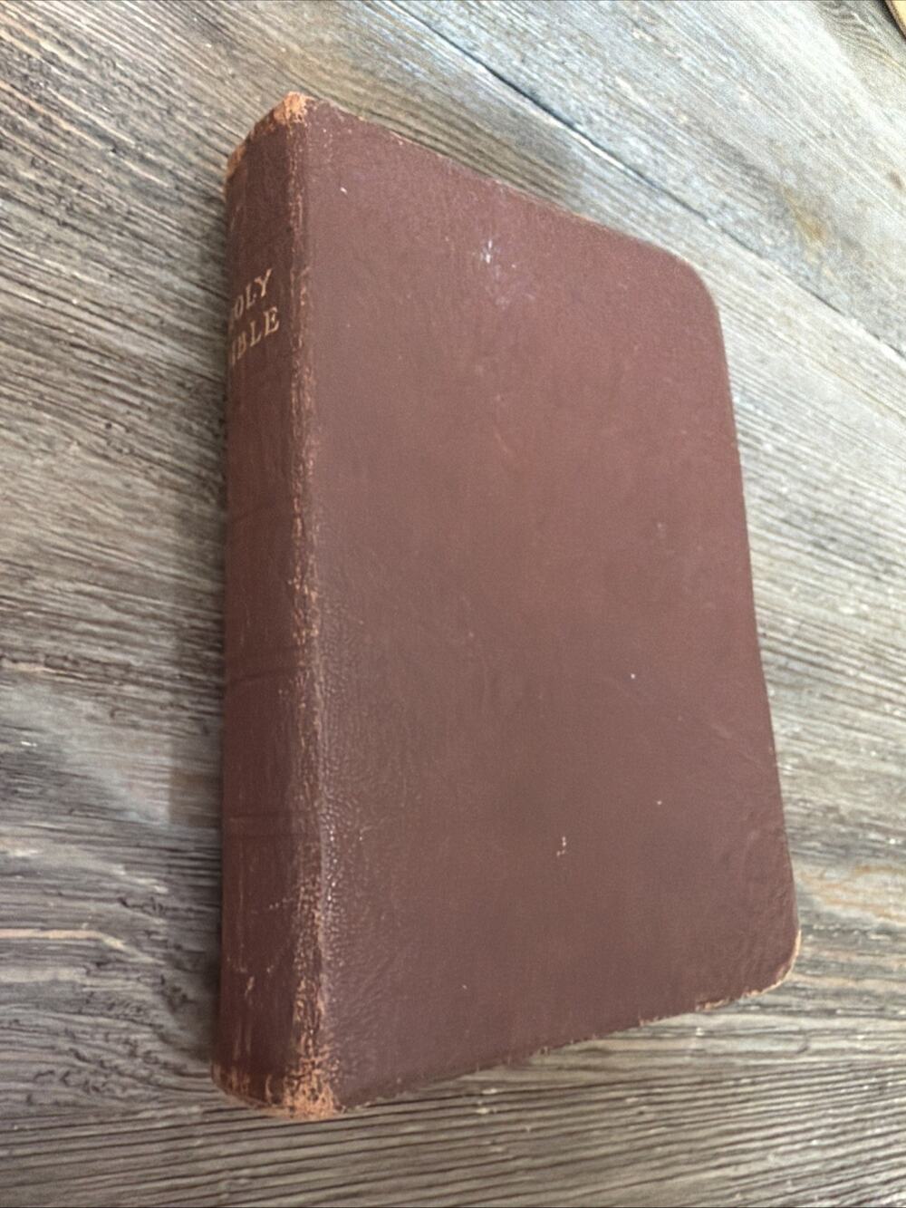Oxford Holy Bible King James Version Genuine Leather vintage 6.5 * 4.5 tabbed